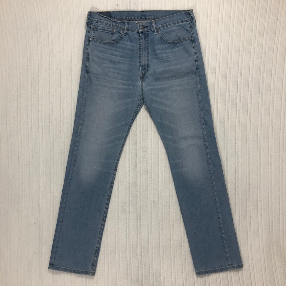 Levi's 501 Mens Jeans Light Wash Button Fly‎ Straight Leg Denim W36 L34